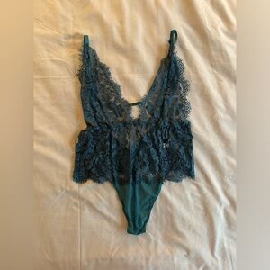 Adore Me Evergreen Lace Lingerie Bodysuit